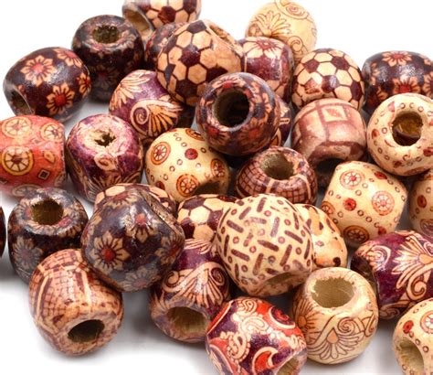 big hole wooden beads